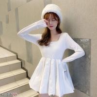 ราคา พร้อมส่ง มินิเดรสแขนยาว เดรสน่ารัก ผ้าคอตตอนแมงโก้ ใส่ยืดได้ ช่วงกระโปรงผ้าไหมอิตาลี่มีซับใน 1 016 (18046819311)