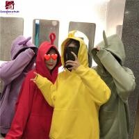 ราคา เสื้อกันหนาวมีฮู้ดสำหรับผู้หญิงเสื้อสวมหัวดีไซน์เทเลทับบี้น่ารักทรงหลวมเสื้อลำลองใส่ได้ทุกแบบ (20513827415)