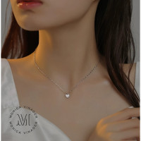 ราคา พร้อมส่ง เข้าได้ทุกชุด สร้อยคอเงินแท้ Shell Heart สร้อยหัวใจ สร้อยพร้อมจี้ สร้อยเงินแท้ สร้อยคอหัวใจ สร้อยหัวใจ (20931489557)