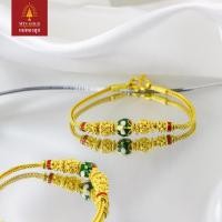 ราคา แม่ทองสุก สร้อยข้อมือฉลุปะคำลงยา 1 บาท (8446578596)