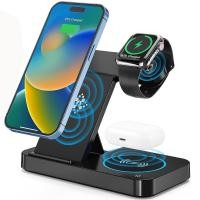 ราคา ที่ชาร์จแบบไร้สาย4 In 1สถานีชาร์จไร้สายสำหรับ iPhone 15 14 13 12 11และ Apple Watch 8 7 6 5 4 3 2 SEแท่นชาร์จ2023อัพเกรดสำหรับ AirPods 1 2 3 Pro pro 2 (19818958075)