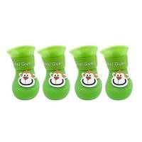 ราคา 4ชิ้นสัตว์เลี้ยงรองเท้าฝนลิงพิมพ์กันน้ำน้ำหนักเบาการ์ตูนแบบเทปยึดรองเท้าสุนัขสำหรับรองเท้าสัตว์เลี้ยงกลางแจ้งนุ่ม (14906381625)