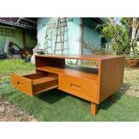 ราคา CProduct โต๊ะวางทีวีไม้สัก ยาว120ซม ยาว145ซม ตู้วางทีวีโมเดิร์น ตู้โชว์ไม้สักแท้ ตู้วางของเอนกประสงค์ ตู้ลิ้นชักคู่ งานไม้ดิบ CPRO 252 (19759762544)
