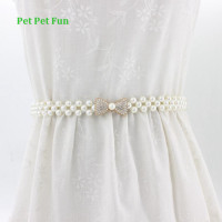 ราคา แฟชั่นเข็มขัดเข็มขัดสไตล์เอวยางยืดสายรัดเอวรูปโซ่มุก (5059386822)