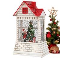 ราคา Snow Globe Christmas House Small Decorative Lighted Water Globe House Colorful Cartoon Ornaments for Party Favors Festival Snow Globe for Holiday Gift cool (20515154239)
