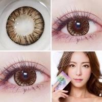 ราคา คอนแทคเลนส์ บิ๊กอาย รุ่น Naomi สีเทา ตาล Gray Brown มีค่าสายตา 0 00 10 00 (16730023652)