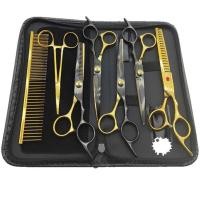 ราคา ชุดกรรไกรตัดขนสัตว์เลี้ยง6 In 1สีดำทองชุดแมวและกรรไกรแต่งขนสุนัขพร้อมกรรไกรตัดกรรไกรโค้งและฉลาม (17731342897)