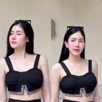 ราคา Ambella เสื้อสายเดี่ยวครอปสั้น กระโปรง เซทจับคู่ แยกได้ แมทช์กัน น่ารักมาก ชุดเซทไปเที่ยว ไปทะเล (19386942802)