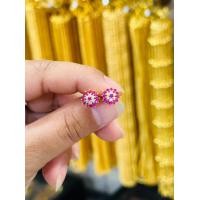 ราคา ต่างหูทองหุ้ม100 ลายดอกพิกุลโบราณ (20865098553)