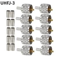 ราคา ทองเหลือง UHF PL259ชายปลั๊ก Crimp Coax อะแดปเตอร์ SO239 PL 259 RF Coaxial Connector สำหรับ RG 316 LMR195 RG58 RG214 RG142 (16461271623)