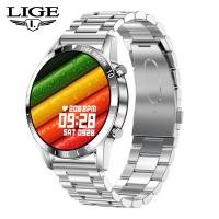 ราคา LIGE นาฬิกา ผู้ชาย หน้าจอสัมผัสแบบเต็มวง สายเหล็ก หรูหรา บลูทูธโทร ดูสมาร์ท ฟิตเนสกันน้ำนาฬิกากีฬาผู้ชาย กล่อง (14743088614)