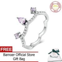 ราคา BAMOER แหวนเงินแท้925ประดับมงกุฎเพทายสำหรับผู้หญิงเครื่องประดับแฟชั่น SCR888 (16741143624)