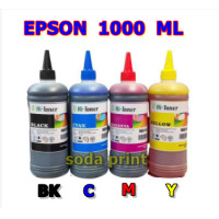 ราคา หมึกเติม EPSON 1000ml BK C M Y คุณภาพสูง เกรดAสำหรับเติมเครื่องปริ้น EPSON ติดแทงค์ และเติมตลับหมึก (14605189923)