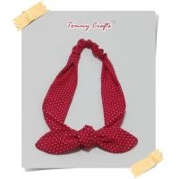 ราคา ผ้าคาดผมแบบผูกโบ โบว์คาดผม ผ้าคอตตอน สีแดง ลายจุดเล็ก กลาง ใหญ่ ที่คาดผม Red polkadot cotton Hairbands (20971125912)