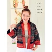 ราคา เสื้อคลุมพื้นเมือง เสื้อพื้นเมือง เสื้อคลุมแต่งขอบกะเหรี่ยง เสื้อชาวเขา แบบเยอะ (7433757449)