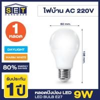 ราคา ชุด 1 หลอด หลอดไฟ LED 3W 5W 7W 9W 12W 14W 16W 18W แสงสีขาว แสงสีวอร์ม หลอดไฟแอลอีดี หลอดปิงปอง ทรงกลมขั้วเกลียว E27 ใช้ไฟบ้าน 220V led (20570317697)
