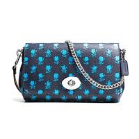 ราคา กระเป๋า COACH แท้ Coated canvas ลายดอกไม้ มีสายยาวถอดแยกได้ ทรงสวยมาก รุ่นหายาก COACH 38162 MINI RUBY CROSSBODY IN BADLANDS FLORAL PRINT COATED CANVAS MIDNIGHT (20987953639)