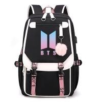 ราคา HOBIBEAR กระเป๋าเป้สะพายหลัง Oxford BTS สไตล์เดียวกันกระเป๋าเป้ที่มีช่องเสียบ USB ชาร์จกลางและ Ransel Anak SMA (20043936256)