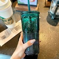 ราคา Starbuck Official Store Starbuck คลาสสิกสีเขียวกาแฟ Farmer Mason Bear ขนาดใหญ่ความจุไม้คู่แก้วถ้วยฟางถ้วยน้ำของขวัญ Starbuck Tumbler Starbuck แก้ว (20197498619)
