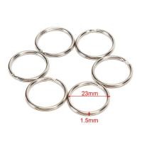 ราคา 100ชิ้น ล็อตพวงกุญแจ DIY โลหะที่ใส่กุญแจห่วงสอบทบ Hoop ห่วงโลหะพวงกุญแจ (8925149730)