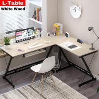 ราคา พร้อมส่ง โต๊ะคอม โต๊ะทำงาน ชุดโต๊ะทำงานเข้ามุม L shape working desk โต๊ะทำงานไม้ เข้ามุม รูปตัว L ที่วางคีย์บอร์ด โต๊ะคอม โต๊ะไม้ (7869481204)