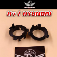 ราคา ฐานไฟ ไฟหน้า ขั้วH7 Hyundai ฮุนได ฐานไฟหน้า LED ฐานรองไฟ พลาสติกอย่างดี 2ชิ้น (11533575849)