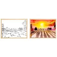 ราคา โคมไฟกรอบรูปอัจฉริยะ สวยตะลึง โคมไฟตกแต่ง โคมไฟข้างเตียง โคมไฟติดผนัง โคมไฟกรอบไม้ ขนาด31x22cm ชาร์จไฟUSB หลอดไฟLED ปรับแสงได้ 3 ระดับ DD890 (20604121192)