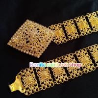 ราคา เข็มขัดชุดไทย ประดับเพชรพลอยสีขาว เครื่องประดับชุดไทย รุ่นเส้นใหญ่ ความยาวเข็มขัด 38 นิ้ว KA0042 (20888963553)