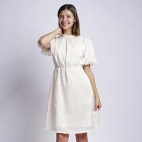 ราคา haas เดรสแขนบอลลูน work party ทอลายพิเศษ HBLD2470 (18381570482)