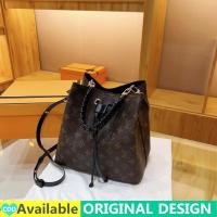 ราคา vd กระเป๋าถือ LV Neonoe ใหม่2023ใบกระเป๋ากระเป๋าสะพายสำหรับผู้หญิงต้นฉบับ MODE Korea พิมพ์ตัวอักษรกระเป๋าพาดลำตัวกระเป๋าสะพายขนาดเล็ก Dompet Koin บัตรกระเป๋ามีที่จับ Tas Bucket Tali Tarik กระเป๋าช้อปป