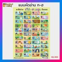 ราคา โปสเตอร์หัดอ่าน แบบหัดอ่าน หัดอ่าน ก ไก่ ฮ นกฮูก ก ฮ โปสเตอร์สื่อการเรียนรู้ OST EQ 069 (19733507135)