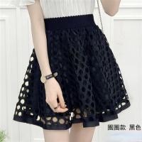 ราคา กระโปรงจีบสำหรับผู้หญิง2022ฤดูใบไม้ผลิและฤดูร้อนใหม่เอวสูงเข้าได้กับทุกชุดกระโปรงสุ่มทรงเอกระโปรงลูกไม้ตาข่ายสีดำ (13540063456)