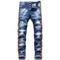 ราคา Dsquared2 Brand Mens Jeans Men Casual Straight Slim Stretch D2 Denim Trousers Vintage Patchwork Blue Hole Pencil Jeans For Men (16492682230)
