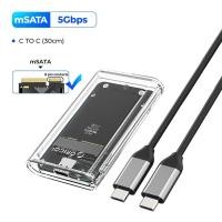 ราคา เคสเอ็มซาต้า SSD ORICO ขนาดเล็กเป็น USB 3 2 Gen1 SSD Enclosure อะแดปเตอร์โปร่งใสอะแดปเตอร์ภายนอก5Gbps สำหรับ MSATA ฮาร์ดดิสก์ SSD NGFF Samsung (21150632356)