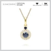 ราคา Gemondo จี้ทองคำ 9K ประดับไพลิน Blue Sapphire ล้อมเพชร สไตล์คลาสสิกทรงกลม ไม่รวมสร้อย จี้พลอยแท้ จีไพลิน (20118808379)
