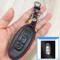 ราคา ซองหนัง ใส่กุญแจรีโมทรถยนต์ รุ่นหนังนิ่ม โลโก้ เงิน Nissan MarchX TrailNavaraJukePulsarSylphy Smart Key (19874256087)