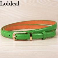 ราคา Loldeal 100X1 3เซนติเมตรแฟชั่นสาวเข็มขัดผู้ใหญ่สีPUเข็มขัดหนังสำหรับเสื้อผ้ากุลสตรีหญิงPinceisเข็มขัดหนังเทียมผอมบางเอว (3122726935)
