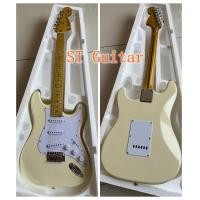 ราคา Stratocaster Fender คลาสสิกกีต้าร์ไฟฟ้า22 Frets ตัวสีเหลืองอ่อนโครเมี่ยมฮาร์ดแวร์ (20903530648)