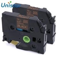 ราคา 2pcs TZe 334 Compatible for Brother P touch Tape 12mm Gold on Black Laminated Label Ribbons TZ Tape 12mm TZe 334 (9000474581)