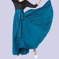 ราคา กระโปรงฟลาเมงโกสำหรับผู้หญิงกระโปรงเต้นแบบสเปนชุดเต้นระบำหน้าท้องชุดเดรสยาวไล่ระดับสีกระโปรงบานใหญ่กระโปรงยิปซี (19053894294)