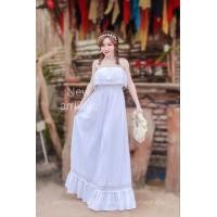 ราคา Jungkook 492 Dress เดรส เดรสสีขาว ชุดสีขาว เดรสใส่ไปทะเล เดรสยาว เดรสออกงาน ชุดไปทะเล เดรสสีขาวพริ้วๆ เดรสสาวอวบ เดรสสไตล์เกาหลี ชุดเดรสยาว (13666307455)