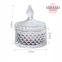 ราคา ถ้วยแก้วโหลแก้วคริสตัลใส่ของ อเนกประสงค์ พร้อมฝาปิด (17297204962)