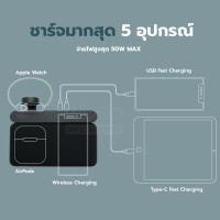 ราคา พร้อมส่ง Eloop W4 แท่นชาร์จไร้สาย 5 in 1 Quick Wireless Charger QC 3 0 PD 18W ที่ชาร์จไร้สาย ของแท้ ชาร์จแบตไร้สาย ชาร์จไร้สาย ที่ชาร์จแบตไร้สาย (16262459852)