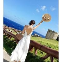 ราคา พร้อมส่ง เดรสยาวสีขาว เดรสโชว์หลัง ชุดไปเที่ยวทะเล ชุดออกงาน natisbkk (14661225996)