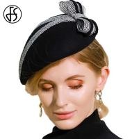 ราคา FS Fascinator หมวกไปโบสถ์ที่ขนสัตว์สีดำสง่างามสำหรับผู้หญิงหมวกสักหลาด Kentucky Derby หมวกสำหรับปาร์ตี้ Fedora Bowknot 2023 (17915251603)