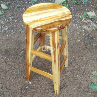 ราคา เก้าอี้บาเก้าอี้ทรงสูงขนาดที่นั่ง กว้าง33cm สูง80cm ขาเก้าอี้กว้าง40cm ทำจากไม้สักทอง (17425834001)