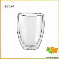 ราคา FASHION แก้วกาแฟ สไตล์ ญี่ปุ่น แก้ว 2 ชั้น แก้ว แก้วใสสองชั้น Double layer glass (8808321577)