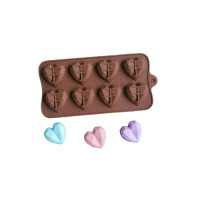 ราคา แม่พิมพ์ซิลิโคน พิมพ์สบู่ พิมพ์วุ้น พิมพ์ขนม รูปหัวใจ 8 ช่อง (20542103926)