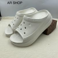 ราคา รองเท้า Crocs ผู้หญิง รองเท้าแตะสวมผู้หญิง รองเท้าส้นสูงผู้หญิง รองเท้าส้นตึก เบานิ่มใส่สบาย (19707661119)