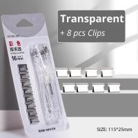 ราคา เครื่องเย็บกระดาษใหม่พร้อมคลิปกดสำหรับแยกชิ้นส่วนที่หนีบกระดาษชุดอุปกรณ์สำนักงานคลิปหนีบกระดาษ (21171013195)